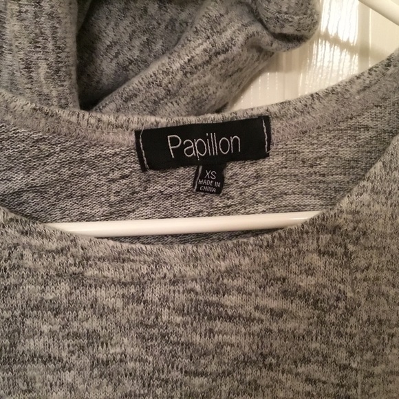 Papillon grey sweater dress with removable scarf - Picture 10 of 10